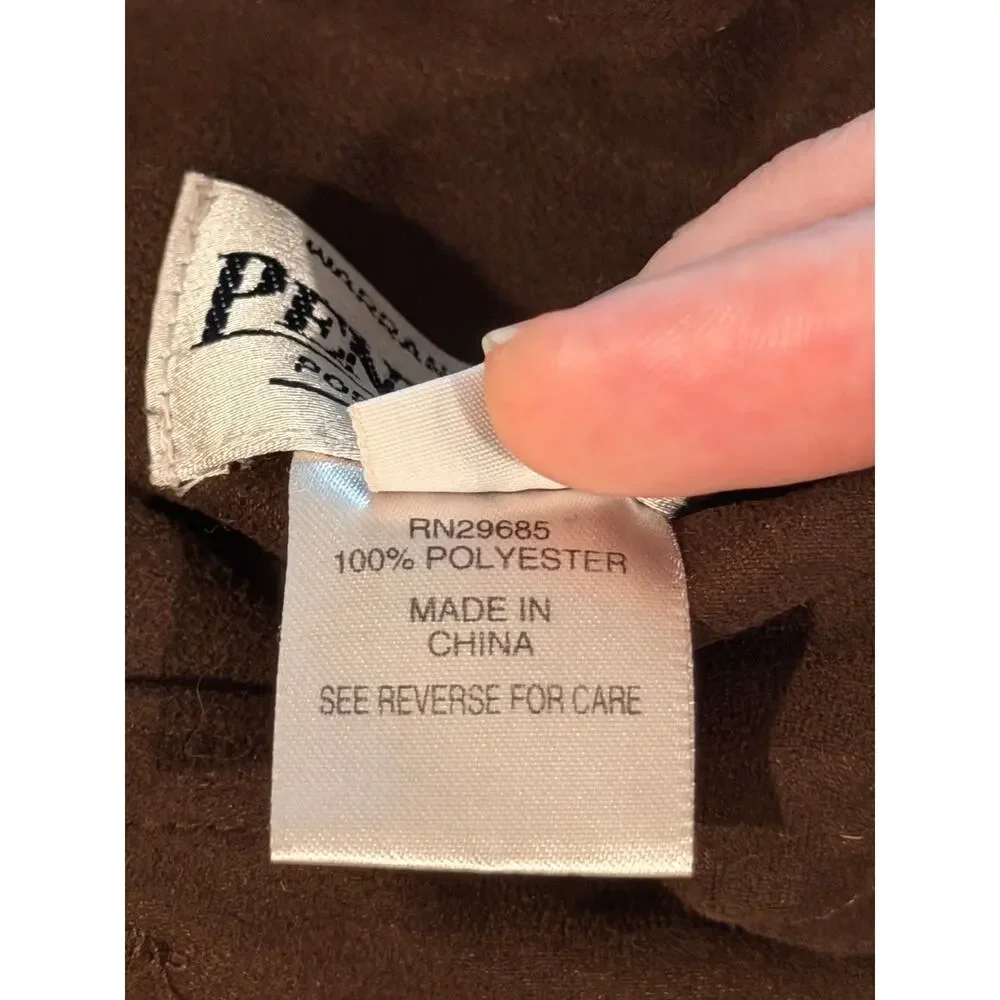 Pendleton Brown Jacket Women 14 Tall Button Front Lightweight Coat Classic 90’s